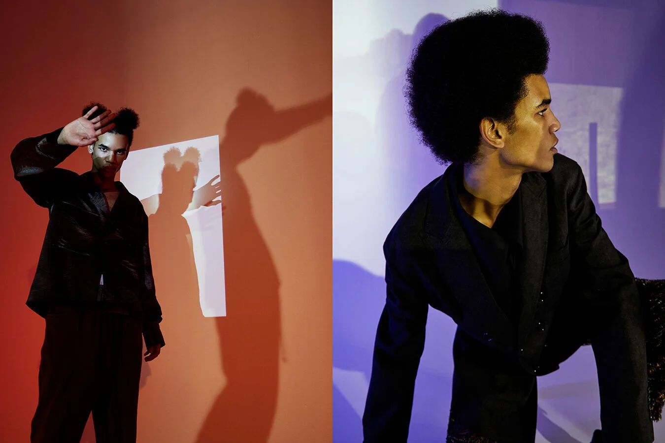 Left: Chin Menswear shirt from Kot-J store and Song for the Mute pants // Right: Band of Outsiders jacket from The Iconic, Cos shirt, Song for the Mute pants and Balli shoes.