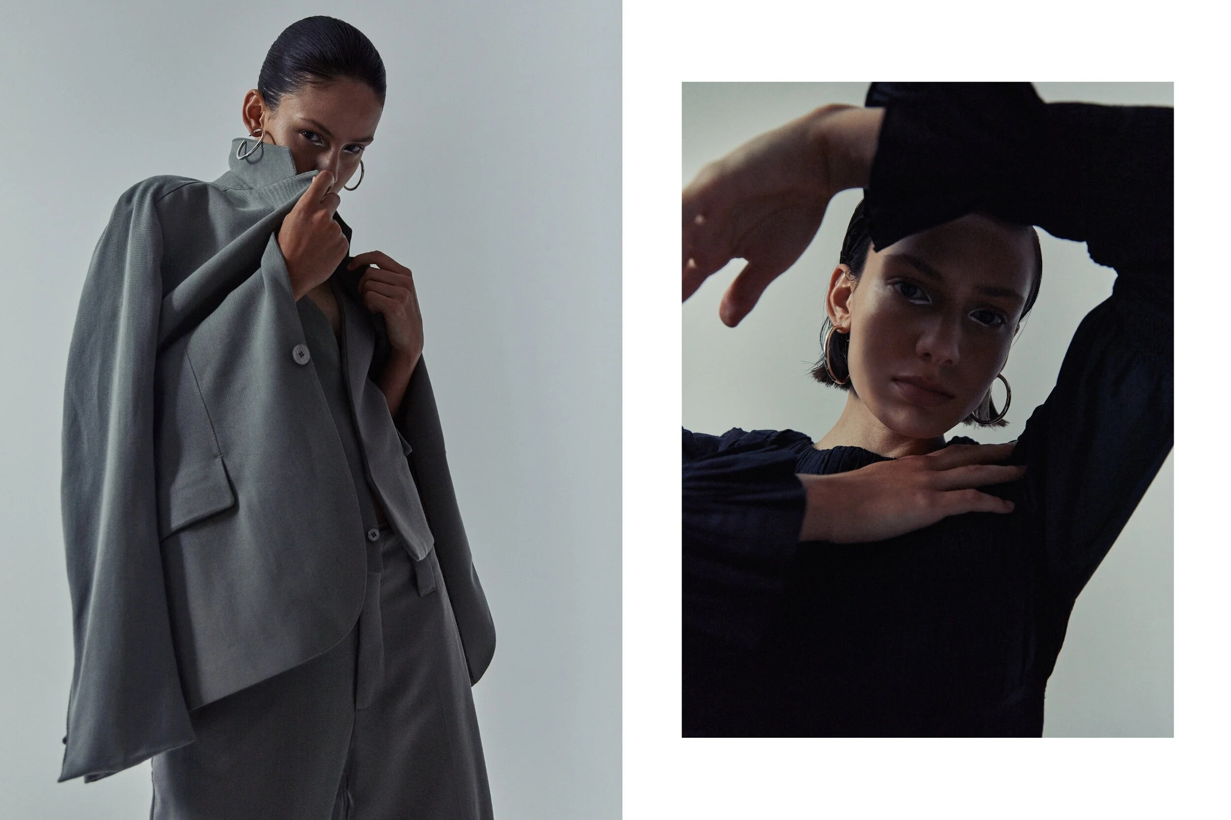 Left: Whole look Zegna // Right: Dress Sir the Label