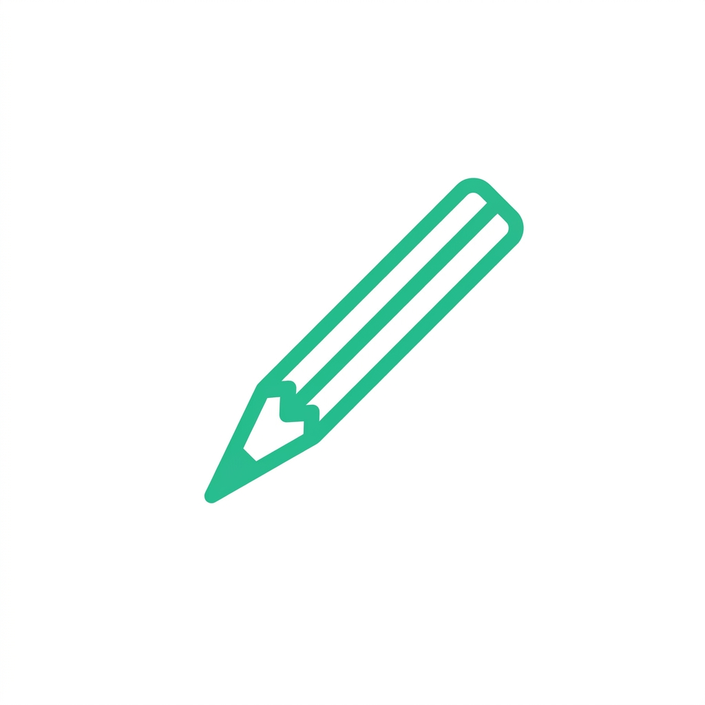 Icon of a green pencil.