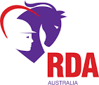 Logo of the Royal District Nursing Service (RDA) Australia featuring a stylized face and a horse silhouette.