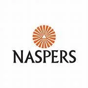 Naspers logo with an orange circular emblem above the company name