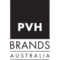 Logo for PVH Brands Australia featuring black background with white text
