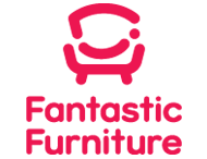 Logo of Fantastic Furniture with a stylized pink armchair above the company name in pink text.