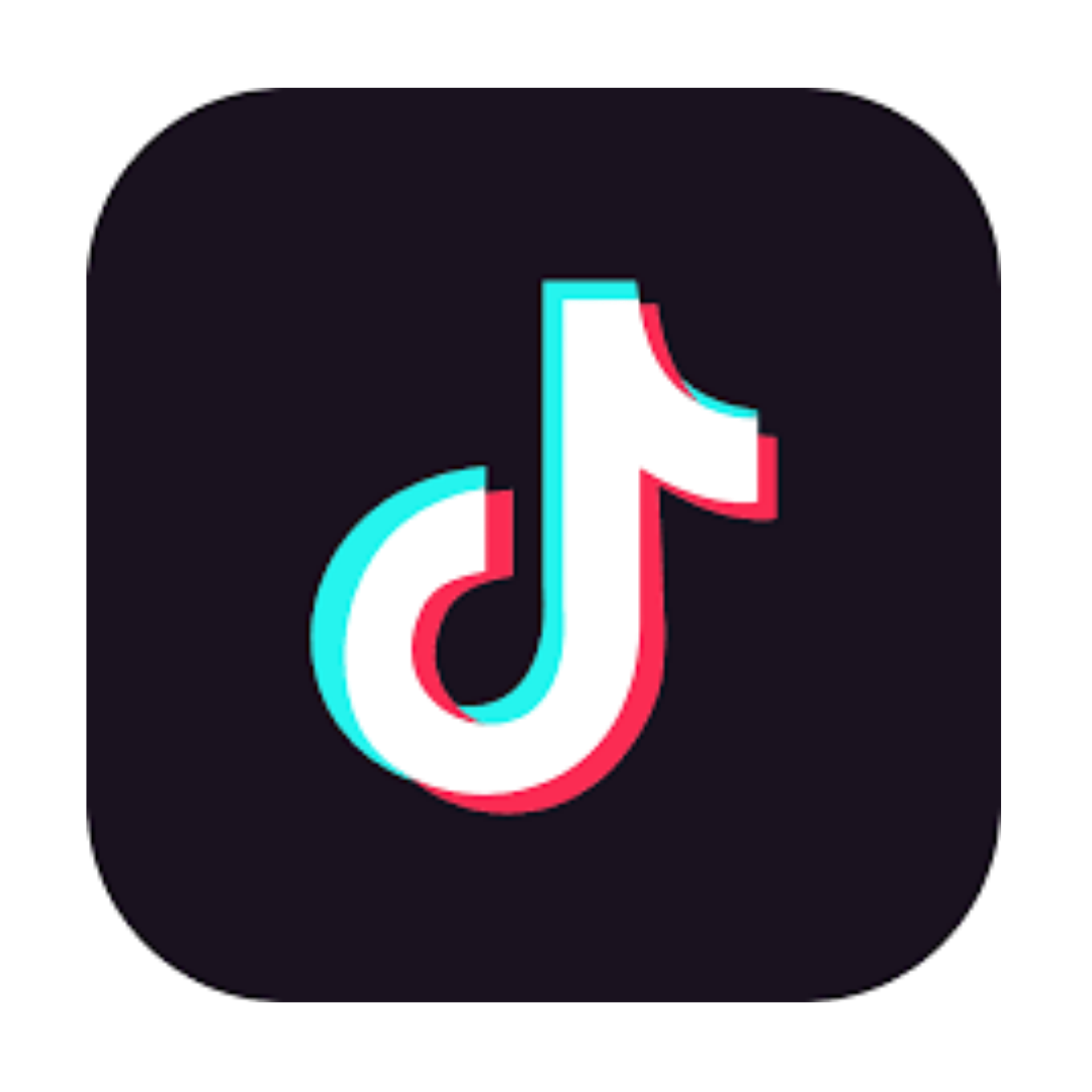 TikTok logo on a black background