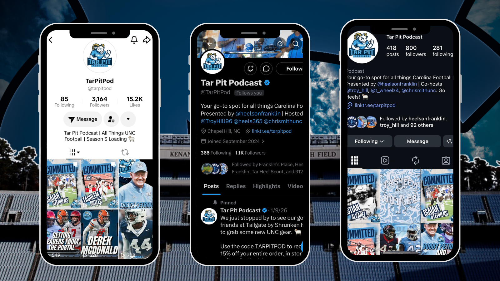 Tar Pit Podcast social media