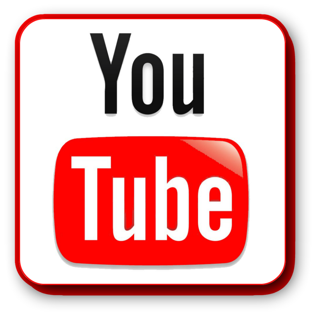 A logo with the words 'YouTube' in black and red colors, featuring the YouTube play button icon.
