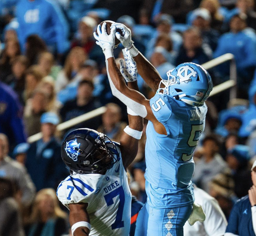 JJ Jones when he was playing football for UNC