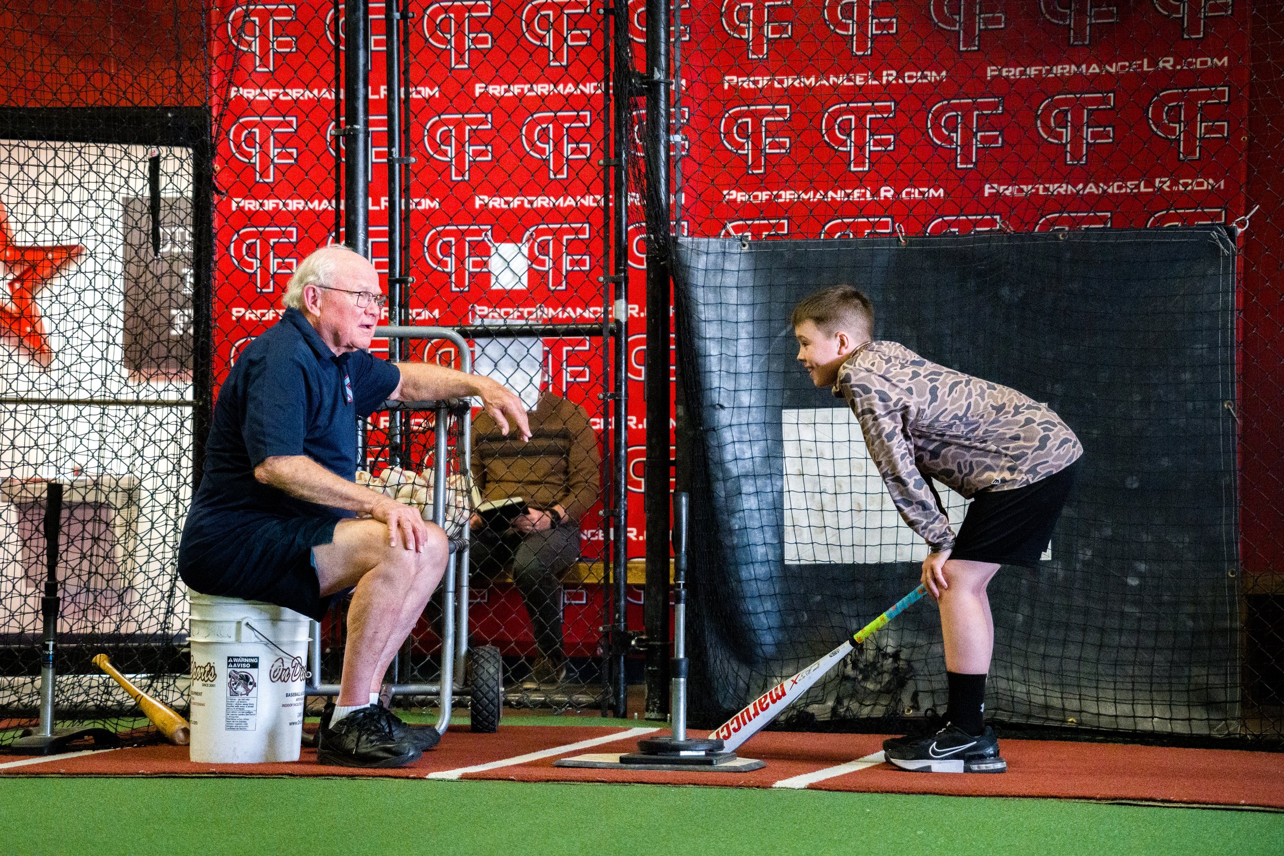 Proformance Sports Academy baseball hitting lesson in progress