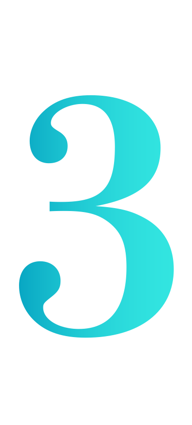 青と水色のデジタル風の数字3の画像