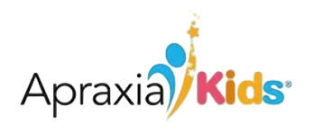 A colorful logo for Apraxia Kids featuring a stylized figure holding a star, with the text 'Apraxia Kids' in black and multicolored letters. Speech Specialists LLC- We are featured as an Apraxia expert on Apraxia Kids website.
