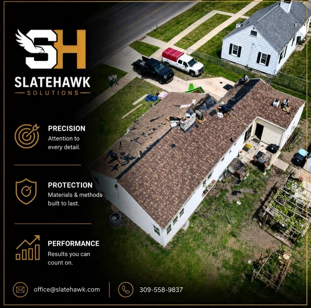 On the roof before sunrise
Committed until the job&rsquo;s done⚒️ 🏠⚡

Free inspections available
📍 Iowa &amp; Illinois
📞 309-558-9837
✉️ office@slatehawk.com