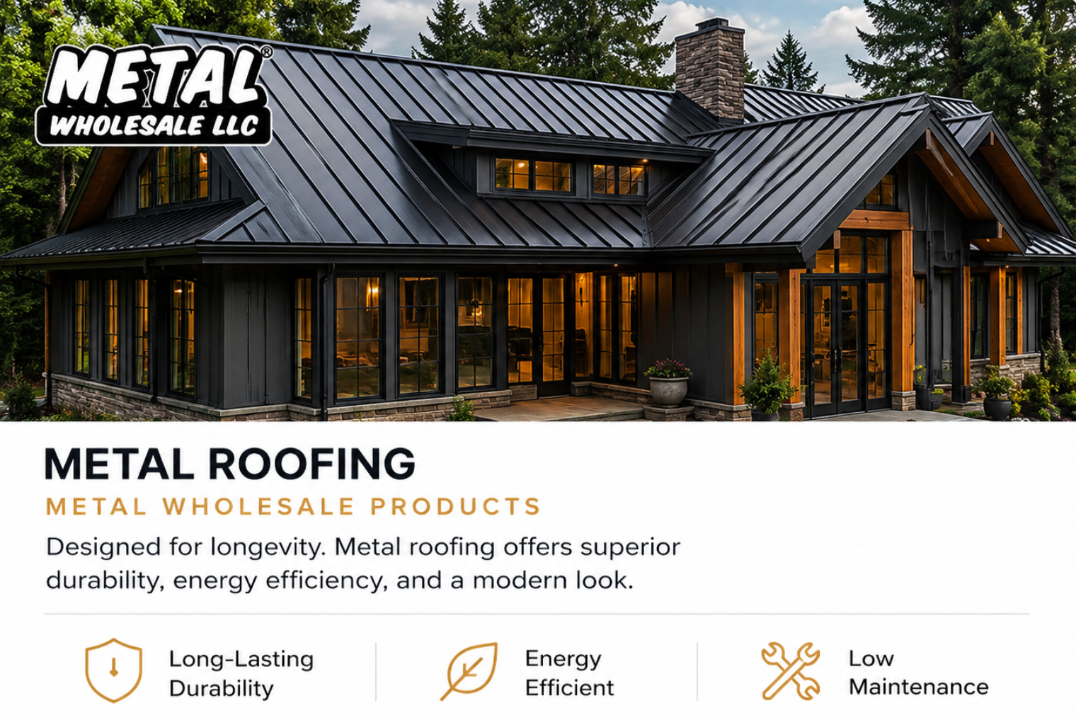Premium metal roofing system installed by Slatehawk Solutions for long-lasting protection and energy efficiency.