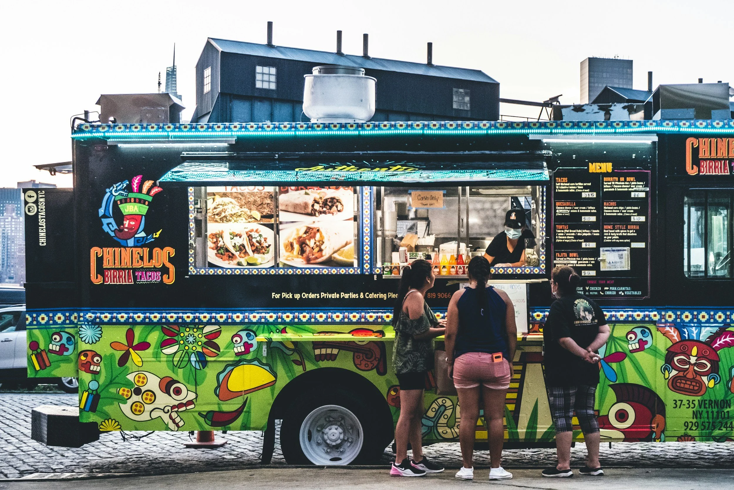 food truck sells food