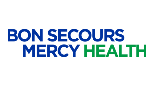 Bon Secours Mercy Health logo with blue and green text
