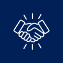 Illustration of a handshake.