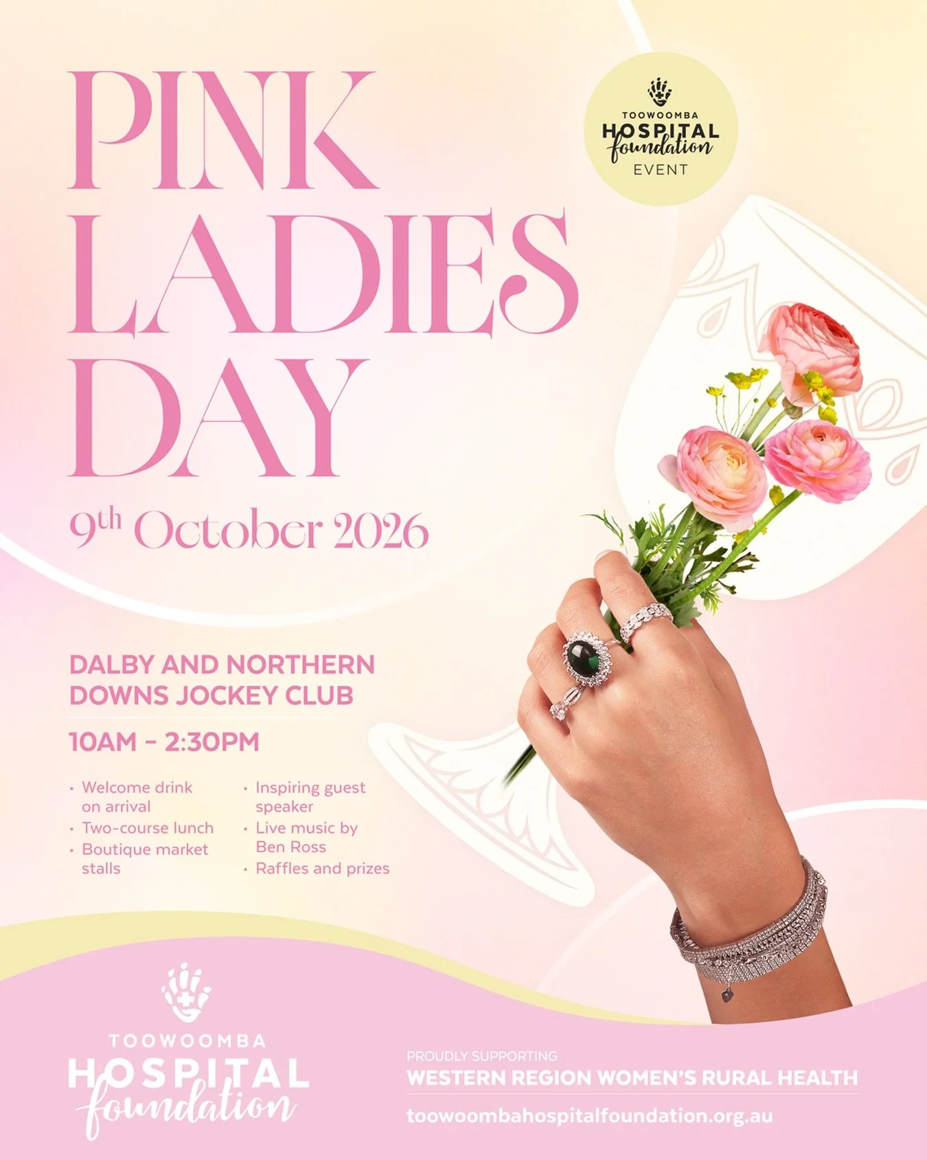 Come and see me at Pink Ladies Day! 💗

I&rsquo;ll be bringing @alishacampbellartist to Dalby for the Toowoomba Hospital Foundation&rsquo;s Pink Ladies Day, raising funds for Western Region Women&rsquo;s Rural Health.

📍 Dalby &amp; Northern Downs J