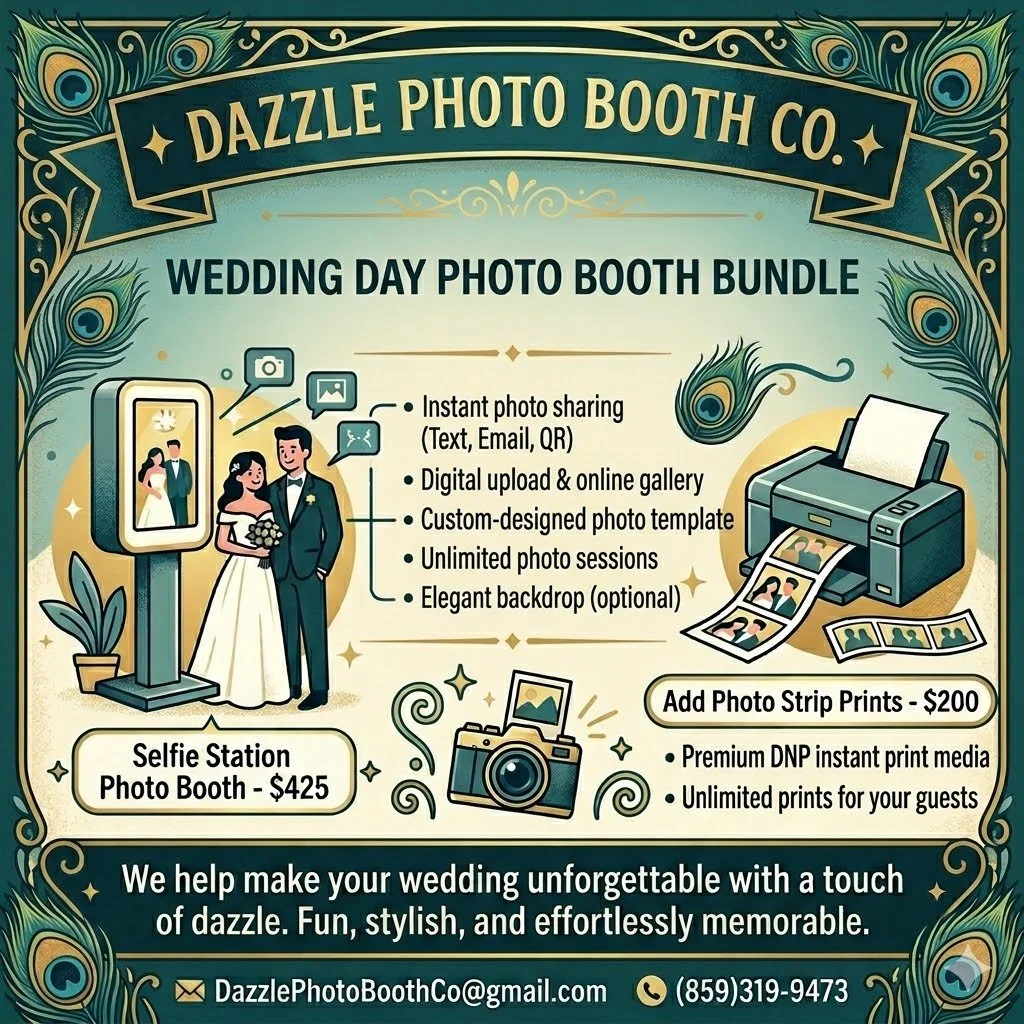 Dazzle Photo Booth Co - Wedding Day Bundle flyer brochure post