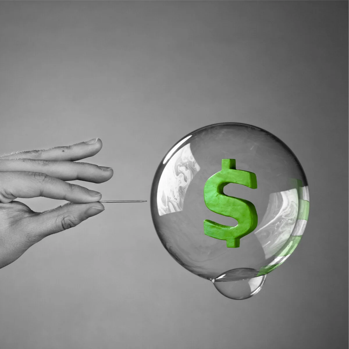Financial bubble burst