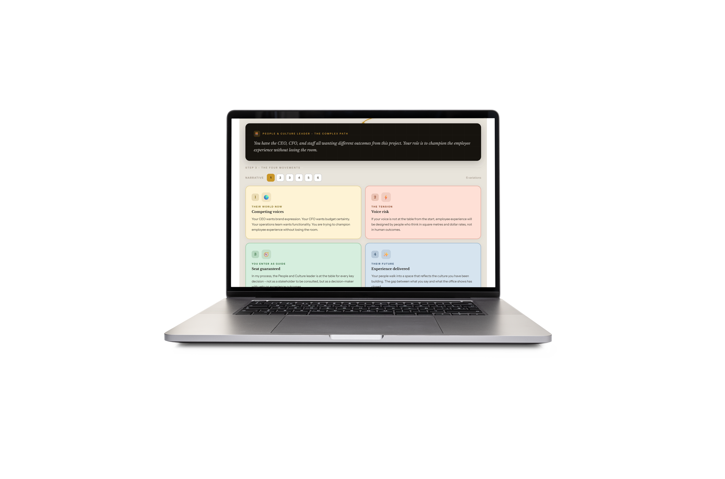 Interior design proposal story template example page
