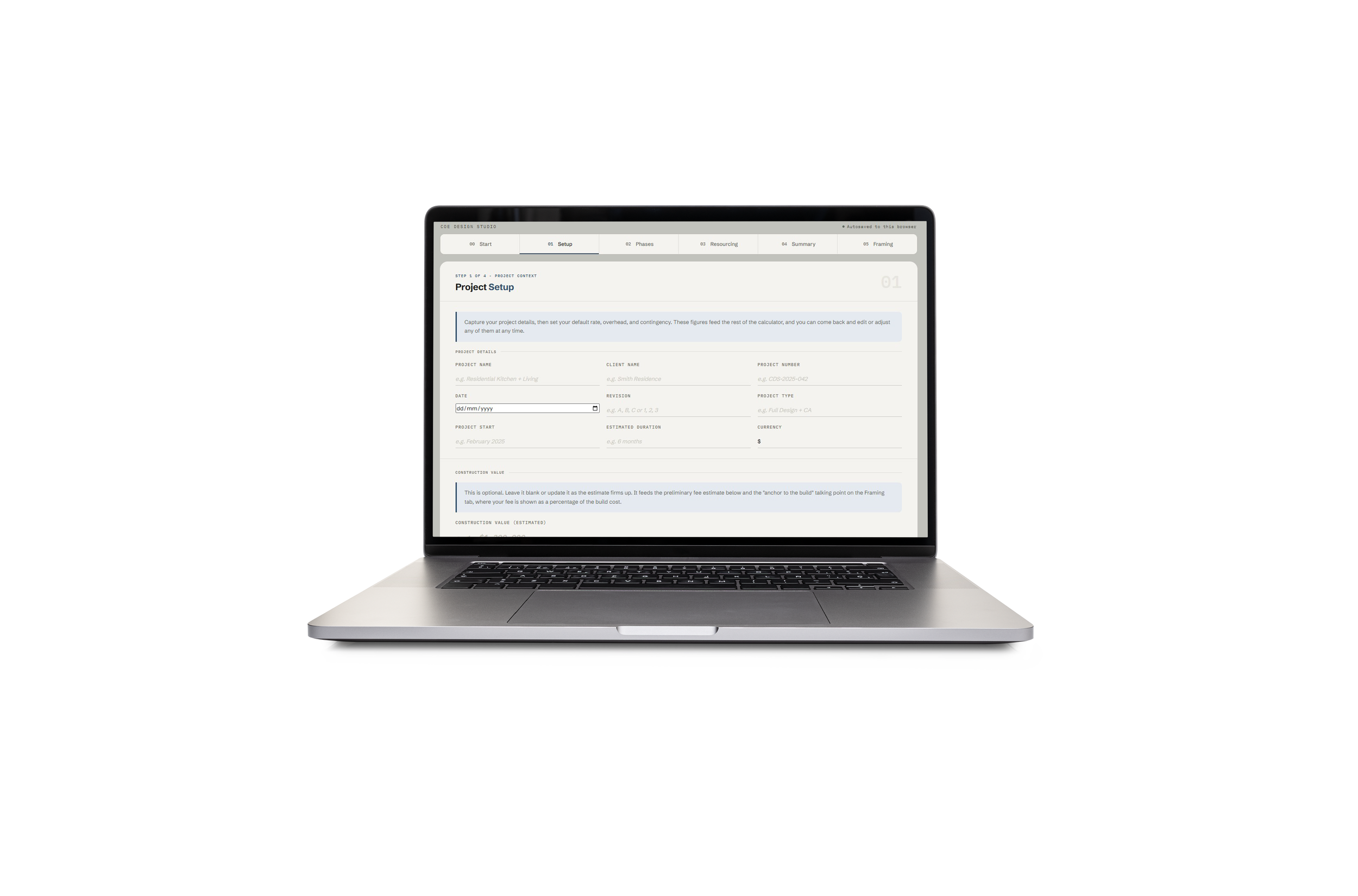 fee calculator for interior design