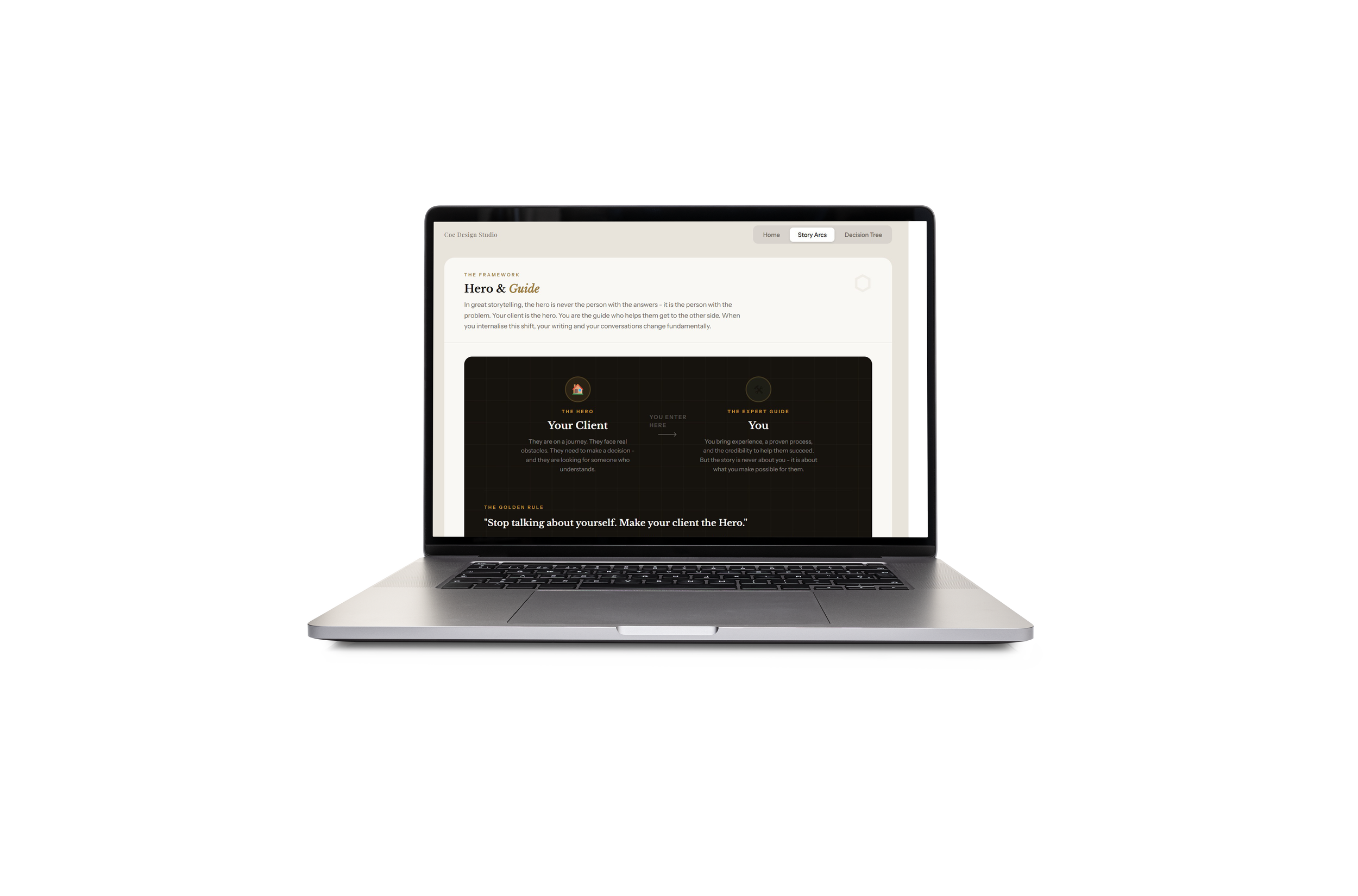 Client storytelling framework for interior designers - commercial