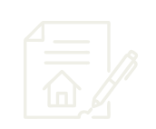Icon of a document with a house symbol and a pen