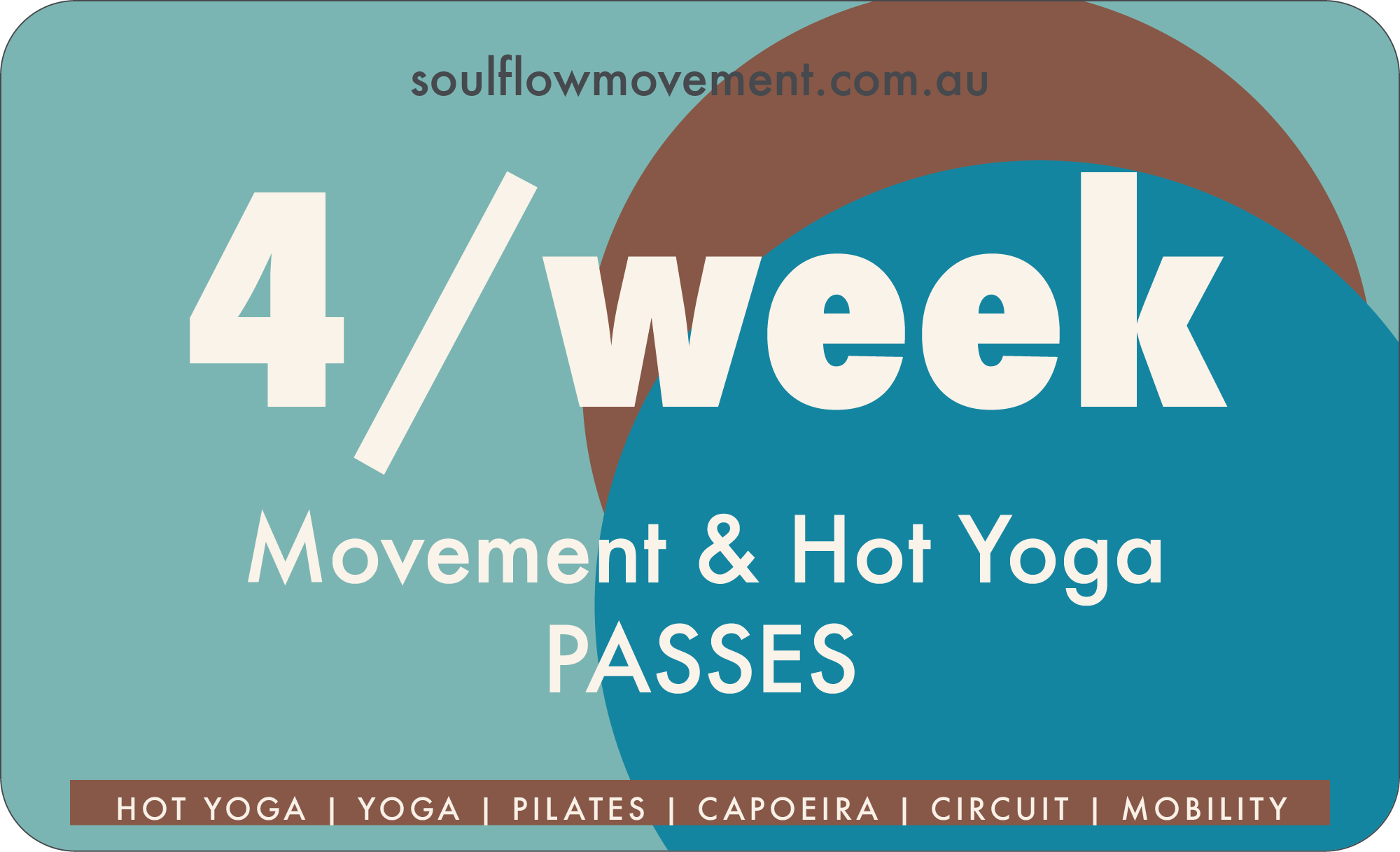 4 classes per week subscription at Soul Flow Movement Fitness Studio