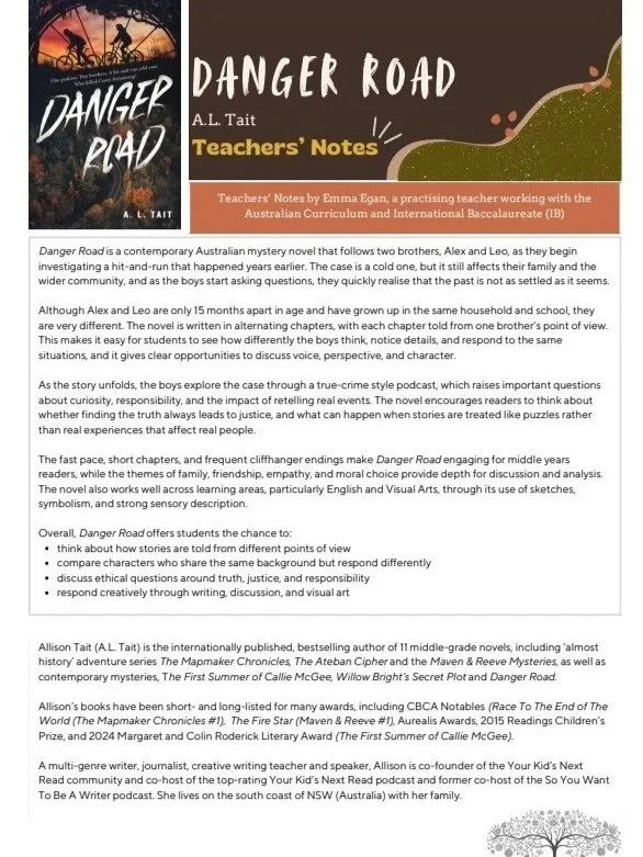 Danger Road Teacher Notes