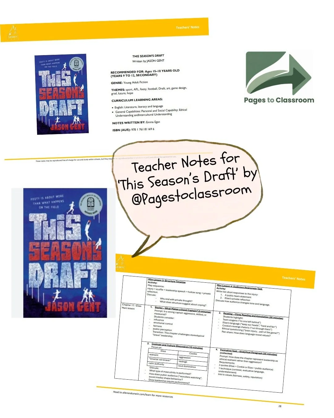 Supporting critical thinking and rich literary analysis in the secondary classroom 📚✨

These teacher notes for This Season&rsquo;s Draft are designed to help students engage deeply with characterisation, perspective, ethical decision-making and them