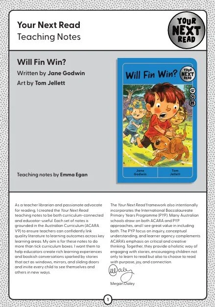 Will Fin Win? Teacher Notes