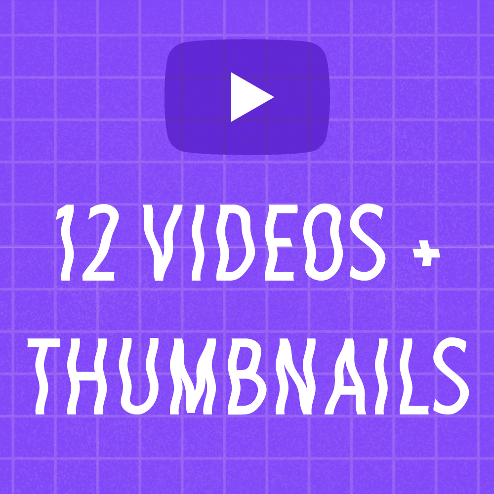 12 Videos + 12 Thumbnails