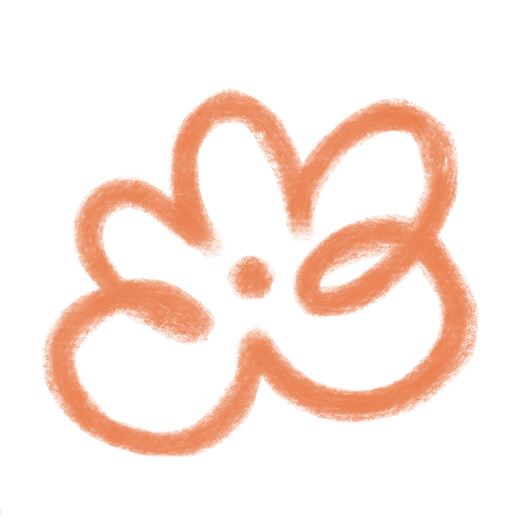 Stylized orange flower for the social media platform Instagram.