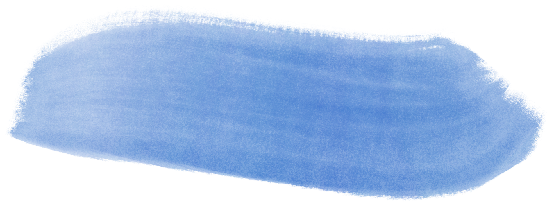 A blue watercolour paint brush stroke