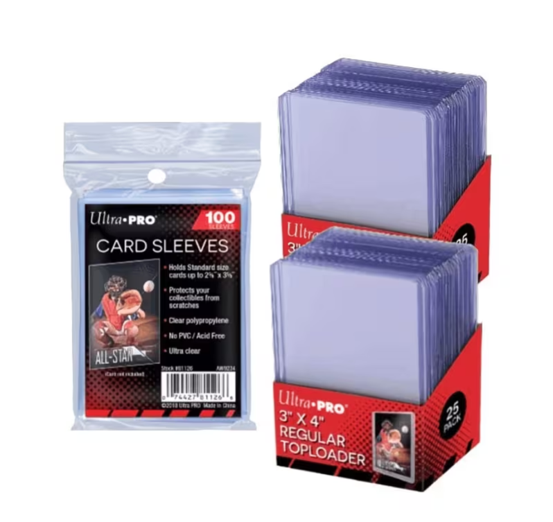 Trading Card Supplies Monthly Restock Bundle 100 Penny Sleaves & 75 Top loaders