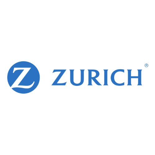 Zurich Insurance logo with a blue circle containing a stylized 'Z' and the word 'Zurich' in blue text.