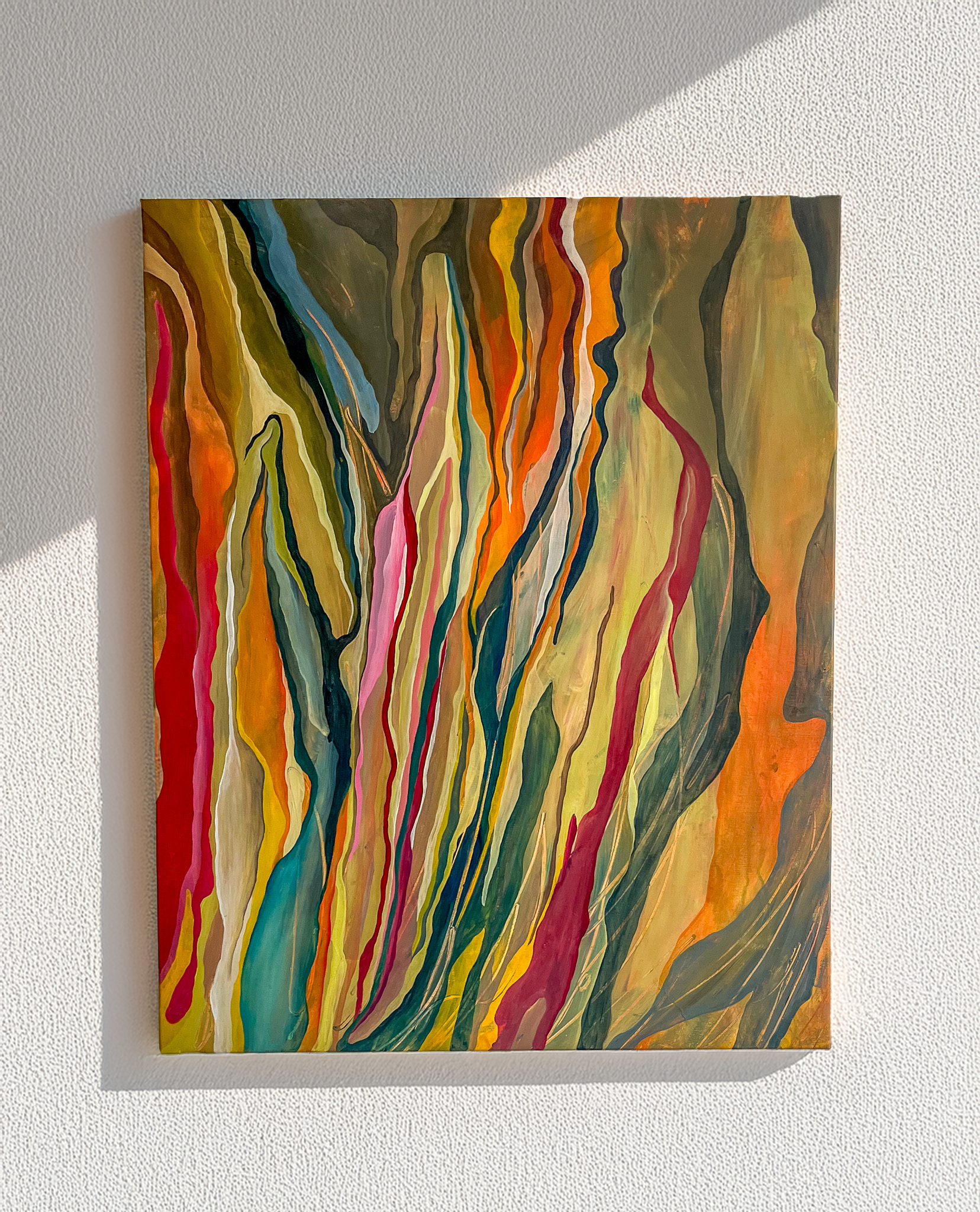 To step into the void. Acrylic on canvas, 81x65cm, 2025