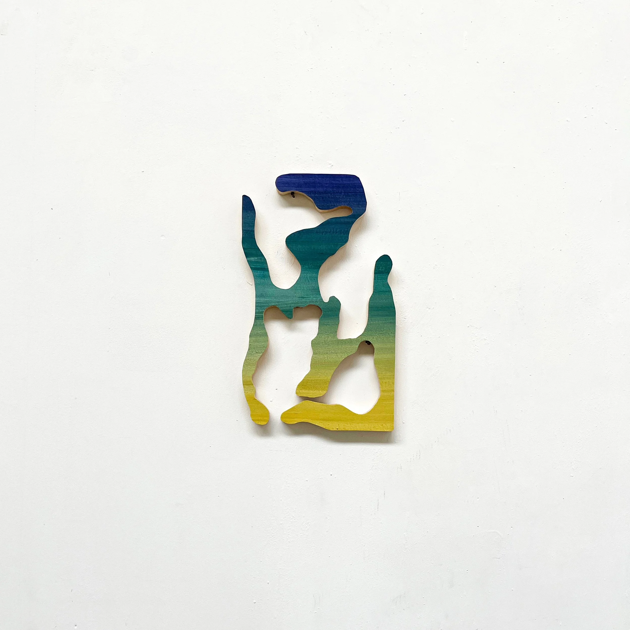 In between n5. Acrylic on paper and wood, 32,5x20x1,8cm, 2024.