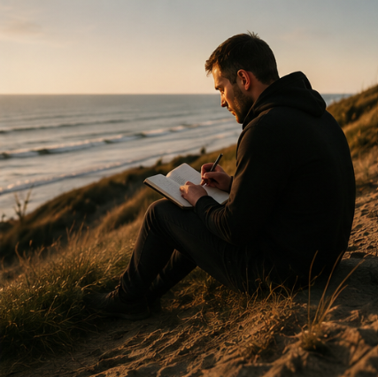 Reflectie en journaling tijdens de ManYgen Reset aan zee in Dishoek.