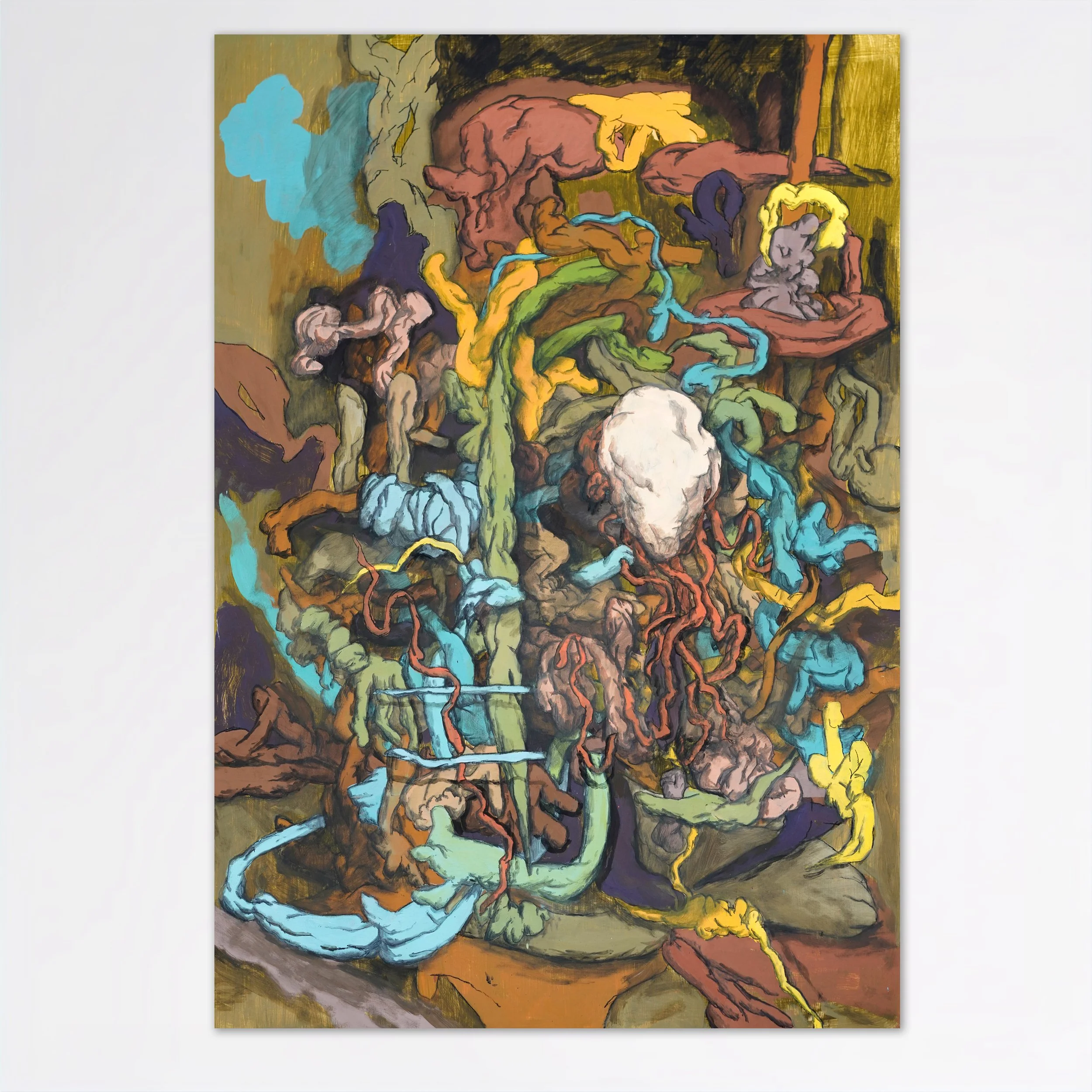 Untitled,
Tempera and charcoal on wood panel,
80 x 116 cm,
2026