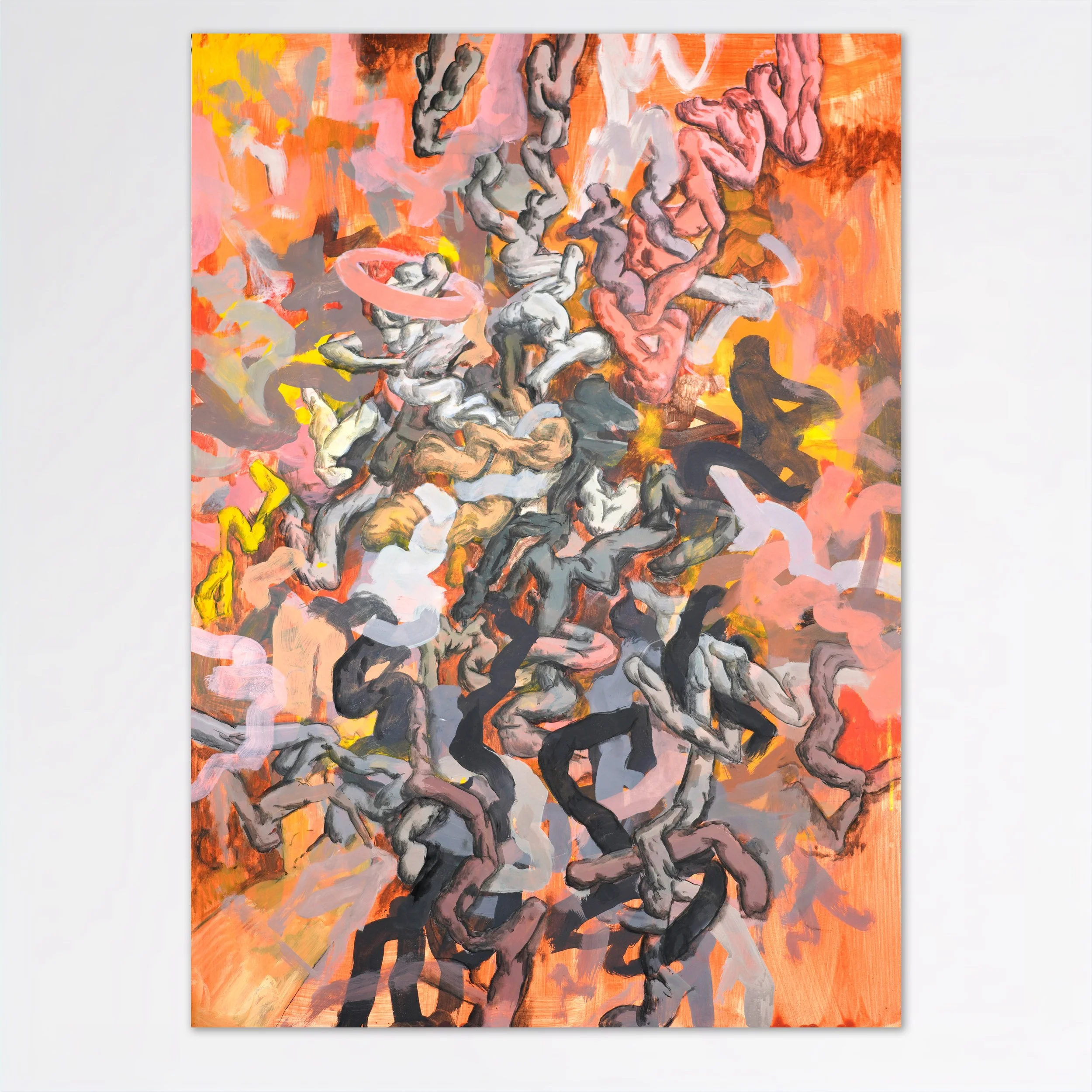 Untitled,
Tempera and charcoal on wood panel,
80 x 116 cm,
2026