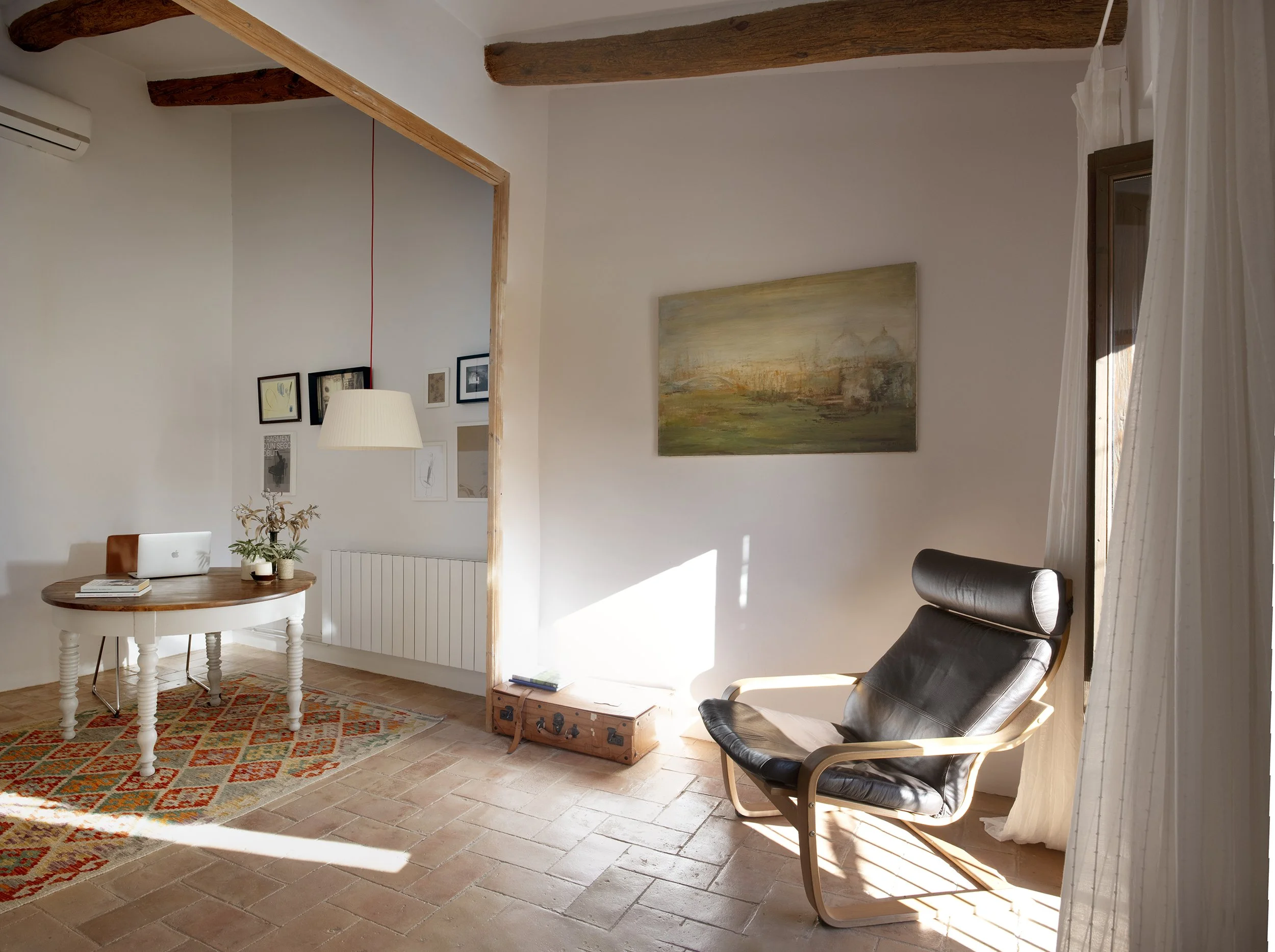 authentic Catalan home interior with natural light and design