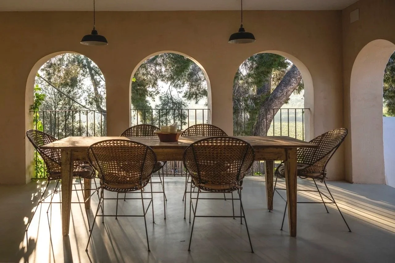 Mediterranean village house interior Penedès wine region