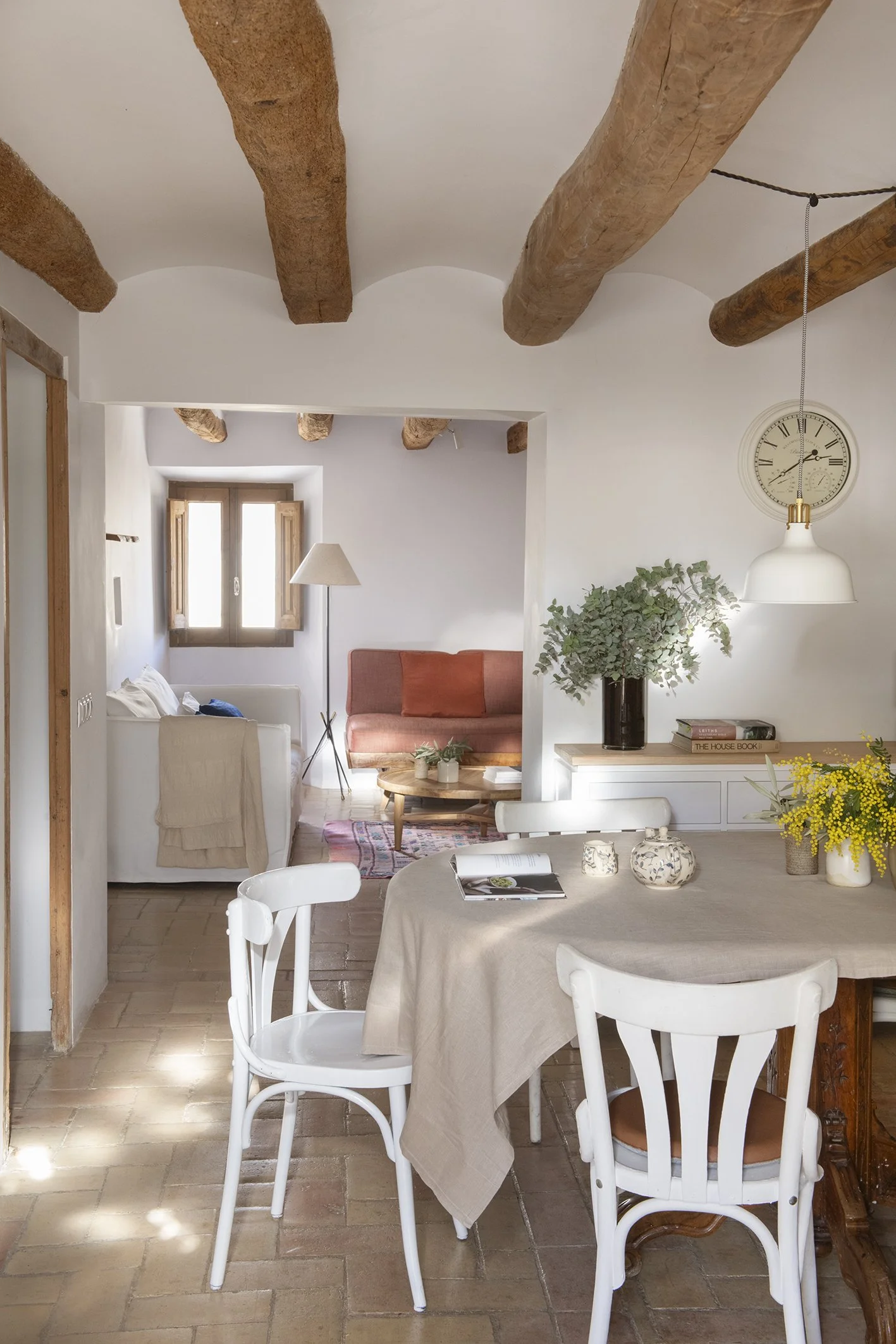 authentic Catalan home interior with natural light and design