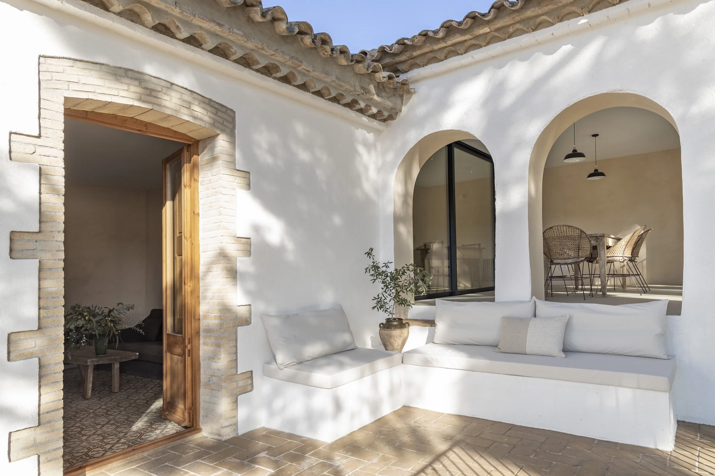 Mediterranean village house interior Penedès wine region