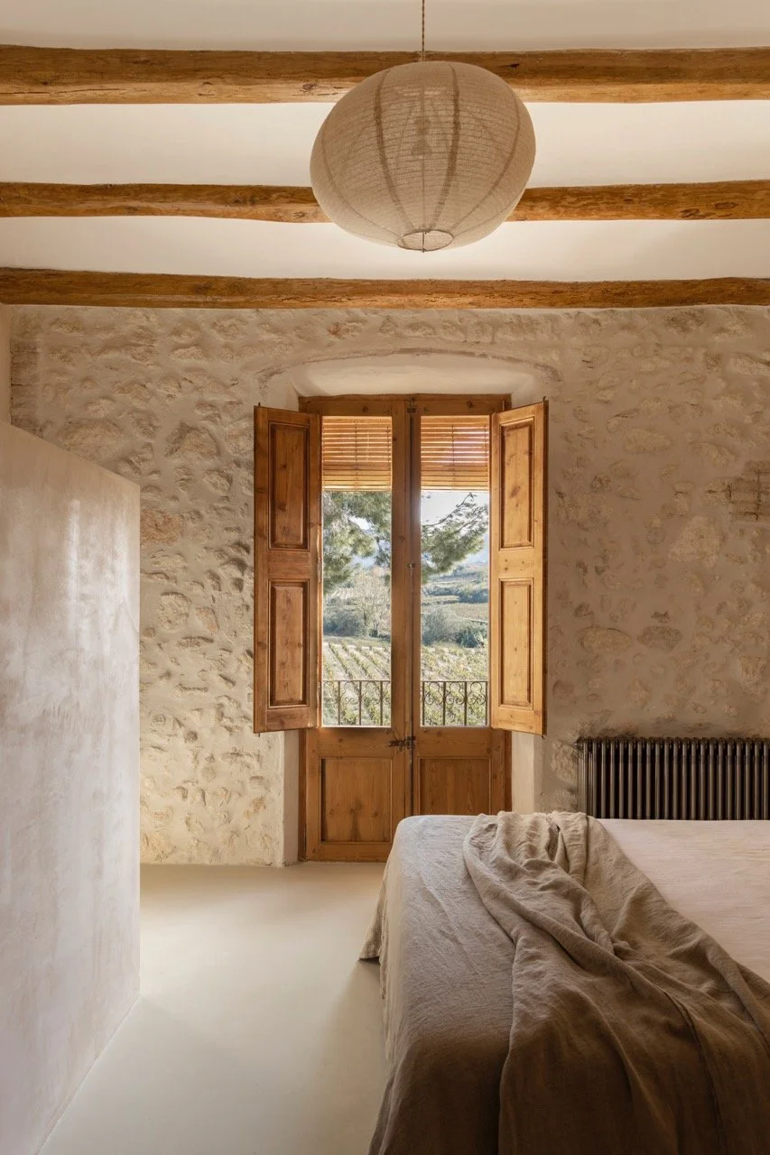 Mediterranean village house interior Penedès wine region