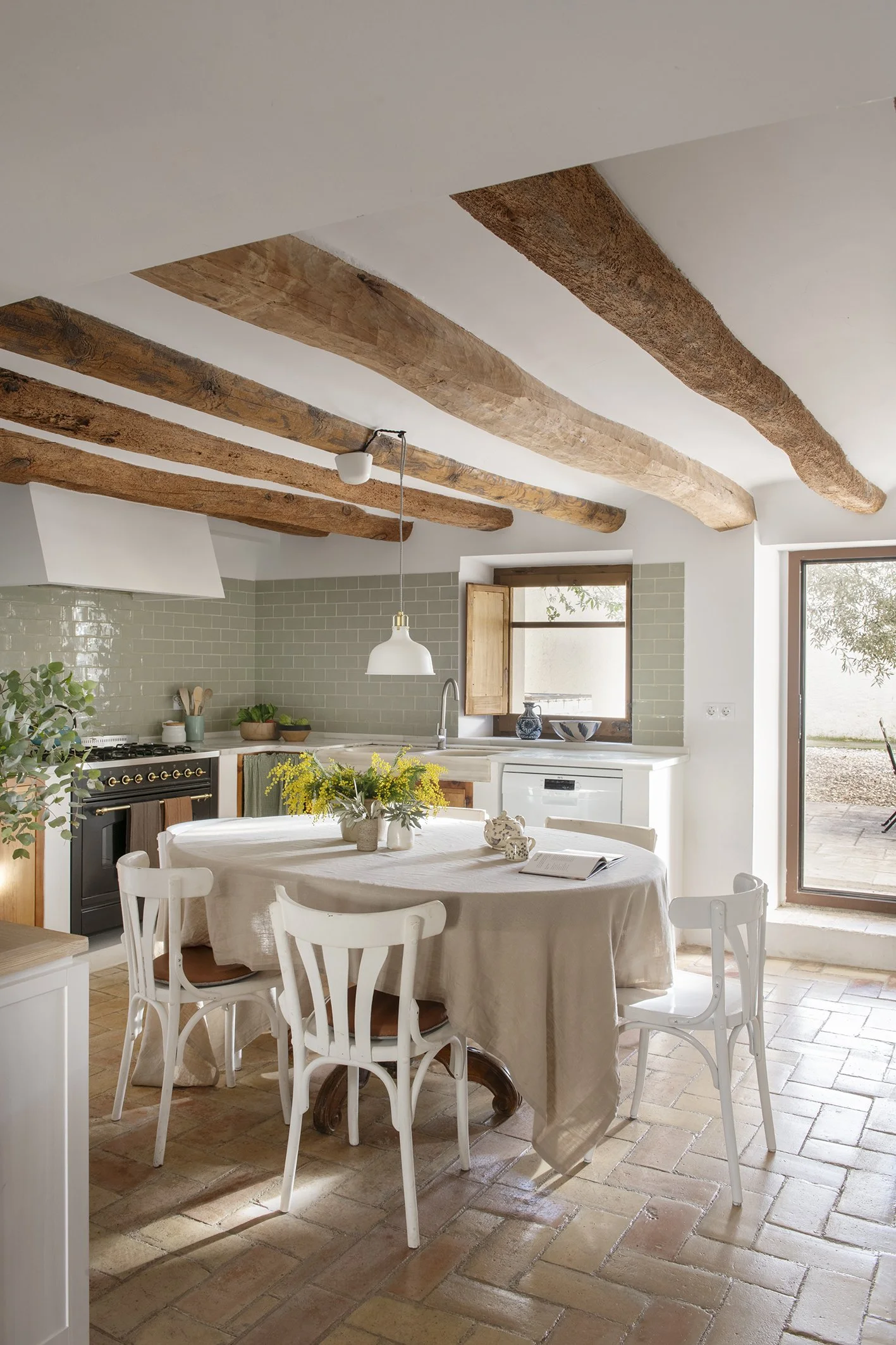 authentic Catalan home interior with natural light and design