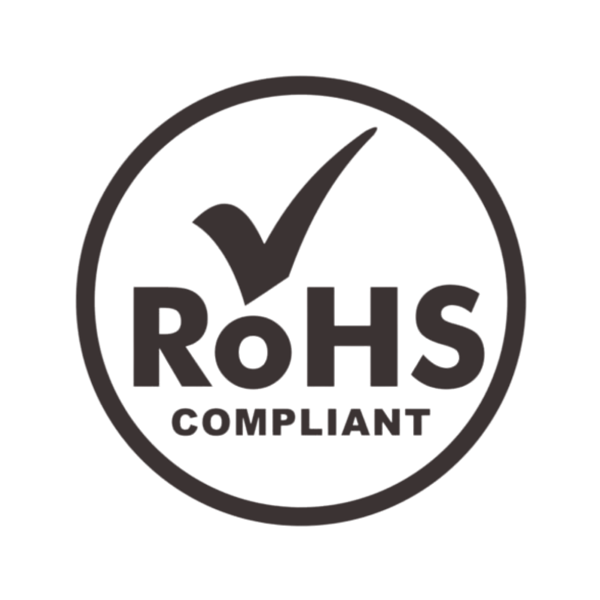 RoHS compliant logo with a check mark