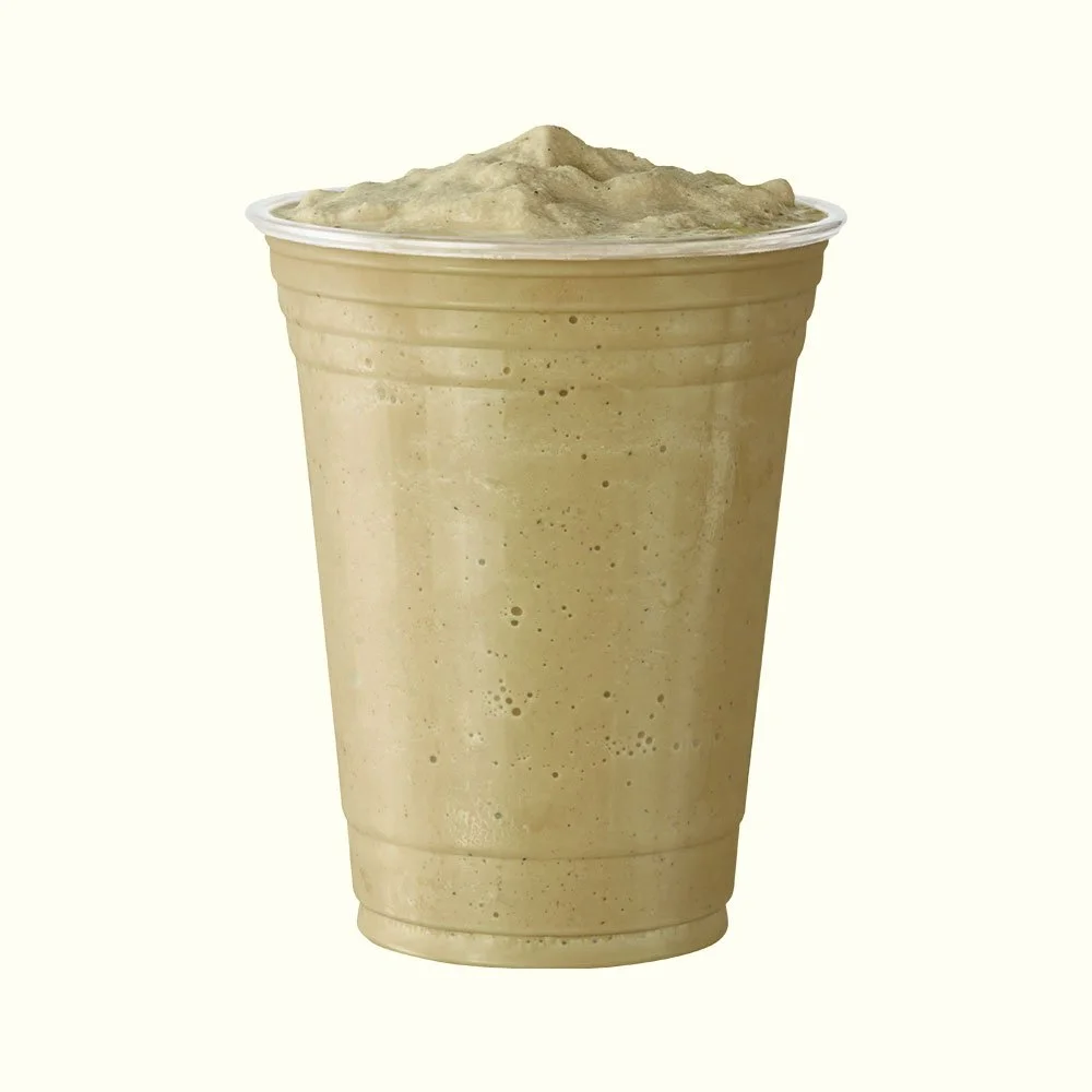 Almond Joy - Cacao powder, almond butter, banana, agave, coconut and almond milk.