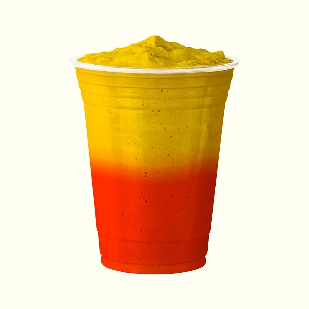 Elixir - Fresh pressed carrot, ginger, orange, banana, pineapple, strawberry, turmeric, agave.