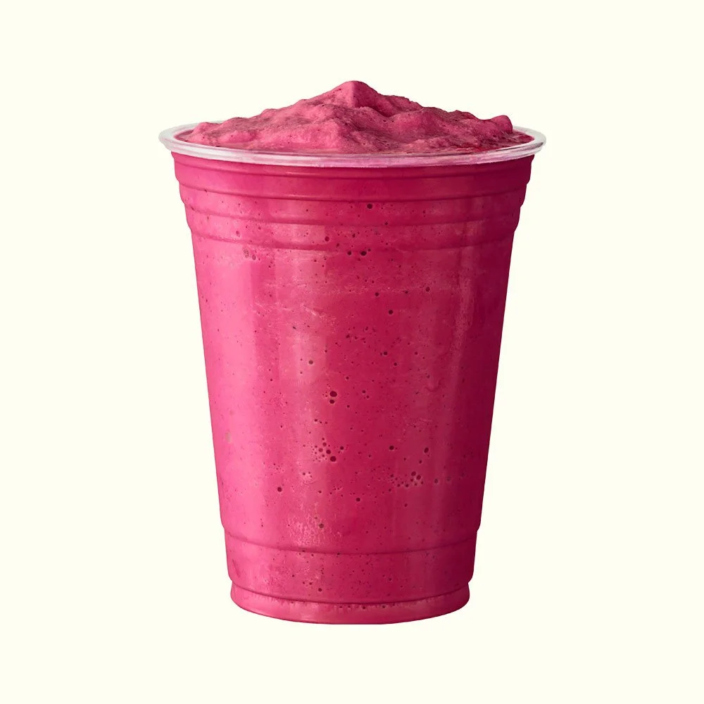 Berrylicious - Blueberry, strawberry, banana, orange juice.